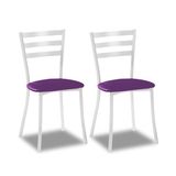 ASTIMESA SCMBLBJ 2 keukenstoelen, metaal, aubergine, zithoogte 45 cm
