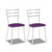 ASTIMESA SCMBLBJ 2 keukenstoelen, metaal, aubergine, zithoogte 45 cm