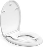 WC-bril met kinderzitting - Softclose, magnetisch & antibacterieel - Quick Release - Wit