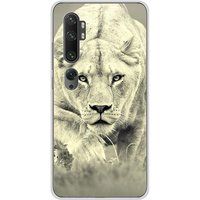 1001 coques Lioness Siliconen hoesje compatibel met Xiaomi Mi Note 10, Xiaomi Mi Note 10 Pro