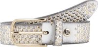 b.belt Leren Riem Nietengürtel Zoe Gold W80 Cream-White Wit
