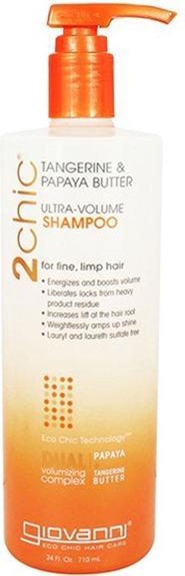 Giovanni Cosmetics 2chic - Ultra-Volume Shampoo with Tangerine & Papaya Butter 710 ml