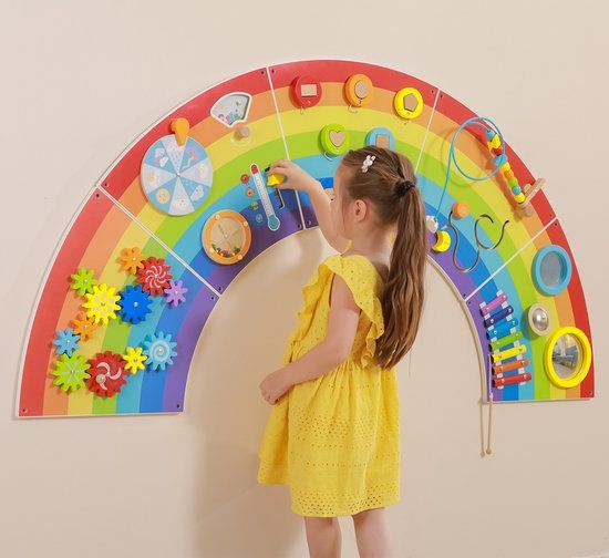 Viga Toys - Houten Wandspeelbord - Regenboog - 162cm - Viga Toys