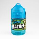 Gepersonaliseerde Super Mathis Gepersonaliseerde kinderfles, waterfles met rietje