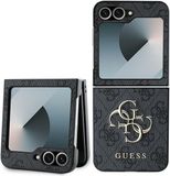 4G Metal Logo Backcover hoesje - voor Samsung Galaxy Z Flip6 / Flip7 FE - Gris