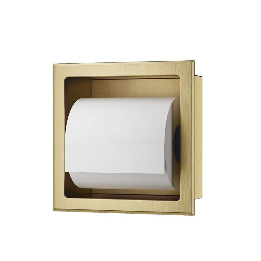 Xellanz Rocko Toilet Roll Holder Without Flap Built-in Brushed Brass