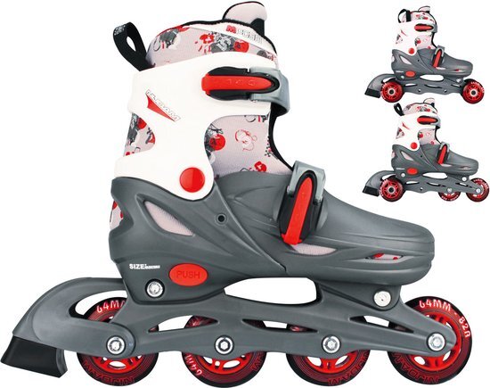 Nijdam Inline Skates Quad Grijs Maat 27 - 30