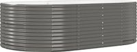 vidaXL Plantenbak 212x140x68 cm Gegalvaniseerd Staal Grijs