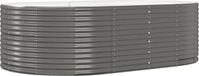vidaXL Plantenbak 212x140x68 cm Gegalvaniseerd Staal Grijs