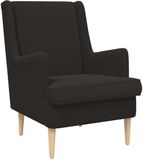 vidaXL Fauteuil Zwart Bouclé