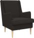 vidaXL Fauteuil Noir Bouclé