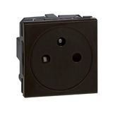 Legrand 079121L mozaïek stopcontact 2P+T oppervlak, 2 modules met aansluiting via automatische klemmen, mat zwart