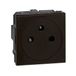 Legrand 079121L mozaïek stopcontact 2P+T oppervlak, 2 modules met aansluiting via automatische klemmen, mat zwart