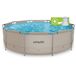 VirtuFit Rond Zwembad Ø366 x 100 cm - Incl. Filterpomp - Opzetzwembad - Duurzaam & Veilig Stalen Frame - Beige