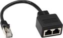 zdyCGTime RJ45-netwerkkabel, RJ45 mannelijk naar dual-RJ45 vrouwelijke Ethernet-Y-kabel