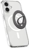 Spigen Magnetische Ring Houder - Telefoon Standaard Compatibel met MagSafe - Dual Pop MagFit Siliconen Grip - Grijs