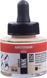 Amsterdam acryl inkt flacon van 30 ml napelsgeel rood licht