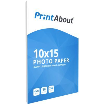 PrintAbout Glossy Photo Paper 10 x 15 cm - 260 gsm - 50 Sheets