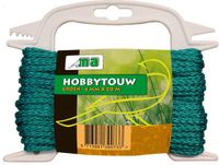 Merkloos / Sans marque Meuwissen Agro Bv Hobby touw/draad - 4 mm x 20 meter - groen - bindtouw - multifuncioneel klustouw