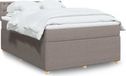 Maison Exclusive - Boxspringbed met matras, taupe, 140x200 cm, gestoffeerd