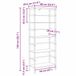 vidaXL Boekenplank 4-laags 40 x 29.5 x 115 cm Bois traité Couleur chêne artisanal