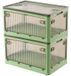 2 boîtes de rangement avec couvercle et roulettes, capacité : 28 litres