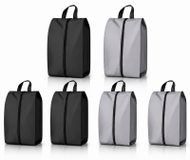 Sacs de voyage pour chaussures - 6 pièces noir/gris