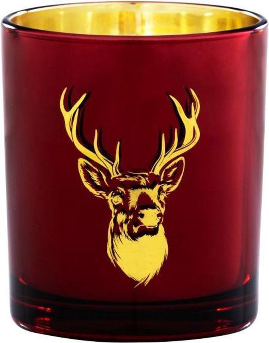 Ted Sparks geurkaars Demi - Spiced Orange & Clove - Rood/Goud