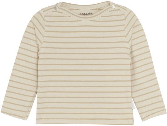 Noppies Nev Shirt met Lange Mouwen - Stripe - Maat 62 - Offwhite