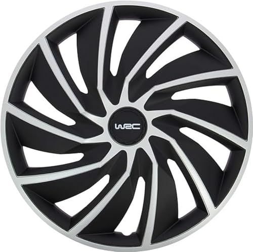 WRC Wieldoppen 14 inch - zilver/zwart - 4st