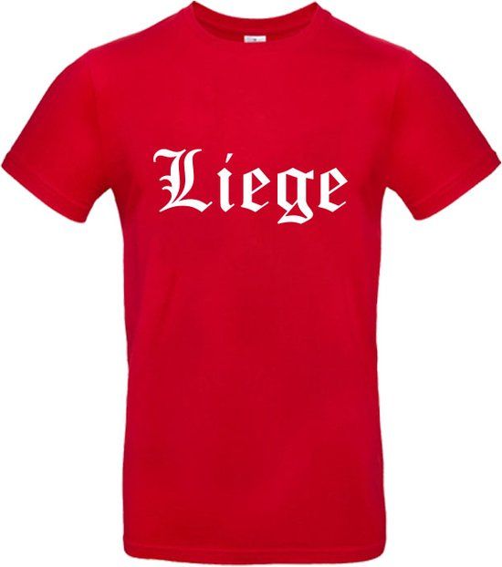 Liege T-shirt Rood - Heren - Maat L - Katoen