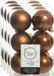 Decoris Boules de Noël - 48 pièces - Cannelle Marron - 6 cm - Plastique - Mat/Brillant