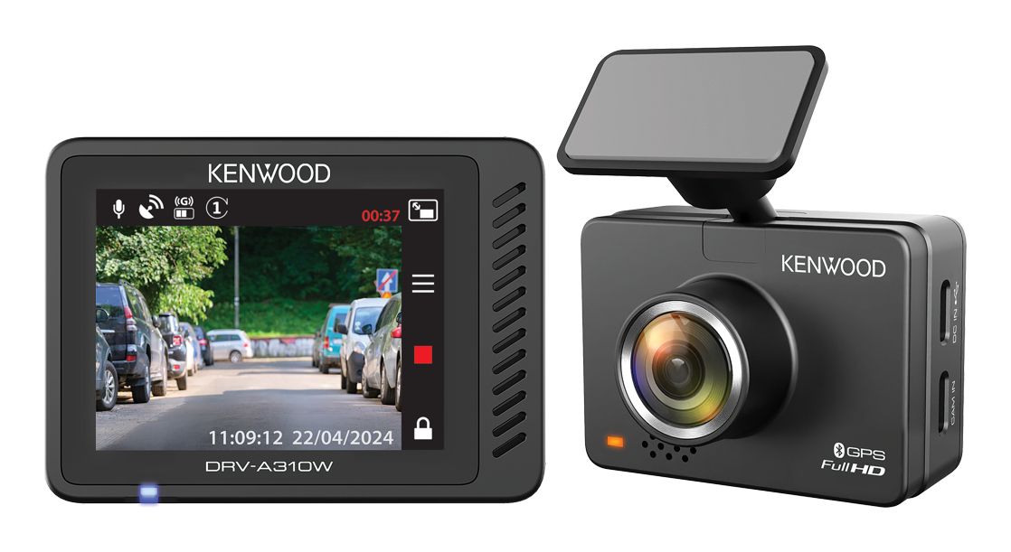 Kenwood DRV-A310W Dashcam - Full HD - 2MP - Dual Dashcam - GPS - WiFi - 2"