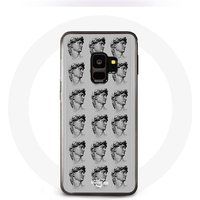 Maniacase Hoesje voor Samsung Galaxy S9 standbeeld grijze achtergrond