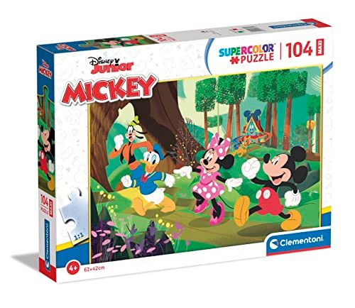 Clementoni - Disney Mickey And Friends Supercolor Friends - 104 stuks - Kinderen - 4 jaar - Puzzel - Cartoons - Made in Italy - Meerkleurig - 23772