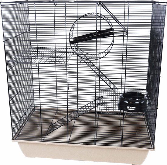 Boon Interzoo Rattenkooi Rat 70 Zwart / Beige 70,5X40,5X79,5CM