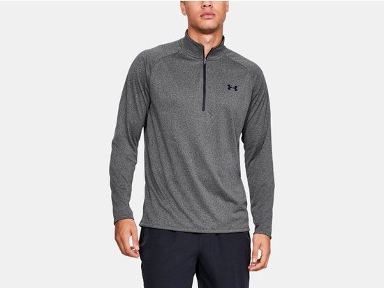Under Armour Tech 2.0 ½ Zip Long Sleeve Top - Men - Carbon Heather - XS