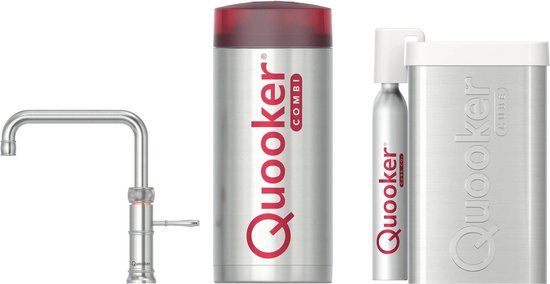 Quooker Combi Cube Classic Fusion square rvs - RVS - Kokend water kraan