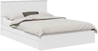 vidaXL Opbergbed met lade en hoofdeinde Wit 140 x 200 cm Bewerkt hout