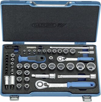 Gedore 2075695 Dopsleutelset Metrisch 3/8 (10 Mm) 1/4 (6.3 Mm) 50-Delig