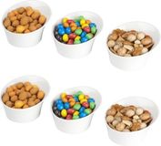 Merkloos / Sans marque Alpina Snack serveer schaaltjes - 6x stuks - keramiek - Wit - Rond - 9 x 5 cm