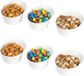 Merkloos / Sans marque Alpina Snack serveer schaaltjes - 6x stuks - keramiek - Wit - Rond - 9 x 5 cm