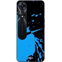 Oppo Etui Oppo A78 5G Nike Logo Zwart en Blauw Maniacase