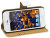 Mumbi Bookstyle Case for iPhone SE (2016) / 5 / 5S, Leather, White