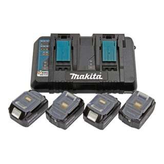 Makita Makita power source kit Li 18V 4x 5Ah accu's + dubbele lader Aantal:1