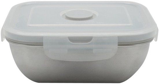 Fackelmann Lunchbox roestvrij staal 400 ml magnetronbestendig met deksel