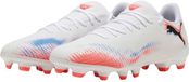PUMA FUTURE 8 PLAY FG/AG Unisex Voetbalschoenen - PUMA White-PUMA Black-Glowing Red