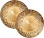 Inge-glas Inge Christmas Kerstdiner Onderborden - 4 Stuks - 33 cm - Kunststof - Goudkleurig
