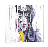 Homemania Wandfoto, dames, 3-delig, portret, voor woonkamer, slaapkamer, meerkleurig, 69 x 3 x 50 cm, HM203PKNV-41, polyester, hout