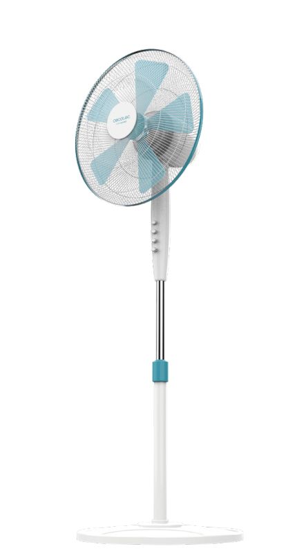 Cecotec EnergySilence 500 - Floor Fan - Blue, Metallic, White